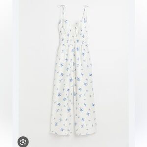 H&M Women’s Patterned White/Floral Jumpsuit